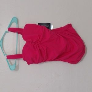 Profile By Gottex Hot Pink Ruched One-Piece Swimsuit